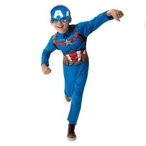 Avengers Captain America Child Costume Boys Size Large 12 - 14 Blue